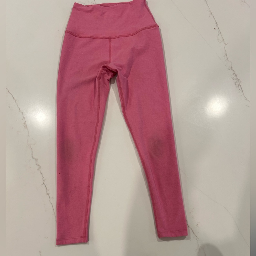 Beyond Yoga spacedye caught in the midi legging in pink bloom heather